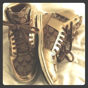Coach signature c high top sneakers